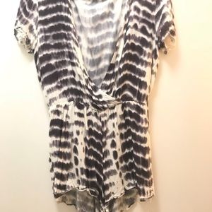 Tie dye low neck romper